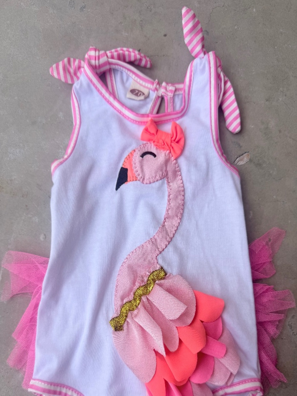 Baby 0-3 months Flamingo Ruffle Tutu Bodysuit Onesie